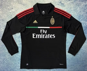 2011 12 AC Milan 11-12 black away long sleeve S-XXL